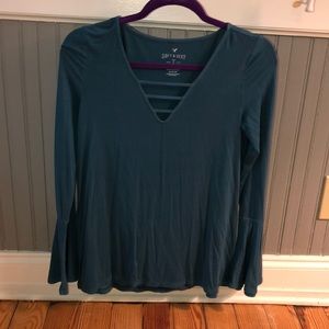 soft and sexy shirt with flared sleeves